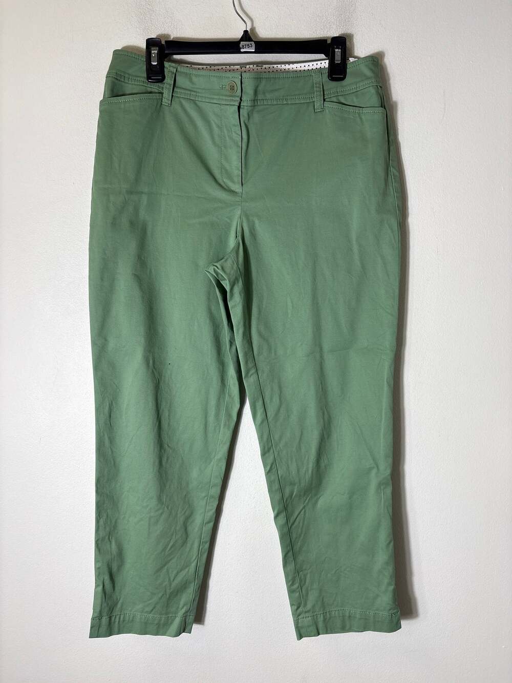 Talbots Soft Green Perfect Crop Pant Sz 10